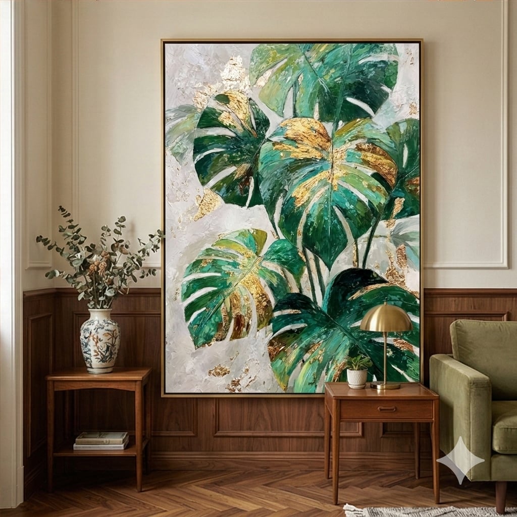 Contemporary Luxe Art | Gilded Monstera