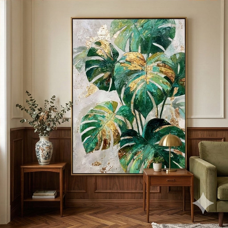 Contemporary Luxe Art | Gilded Monstera