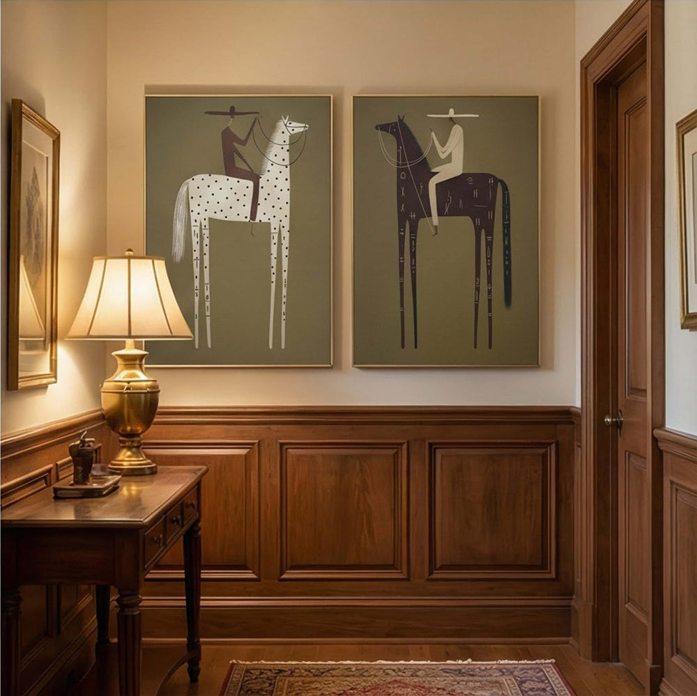 Vintage Americana Art | Silent Dialogue