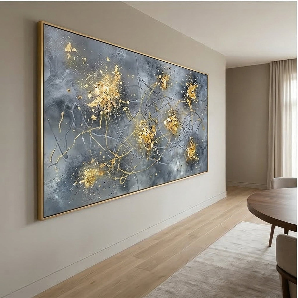 Contemporary Luxe Art | Golden Ember Bloom
