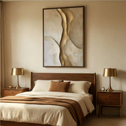 Contemporary Luxe Art | Golden Current Flow