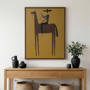 Vintage Americana Art | Golden Solitude Rider