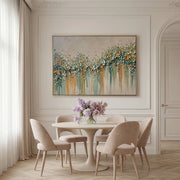 3D-Textured Art | Petal Cascade Glow - B