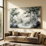 Impressionist Art | Misty Mountain Serenity