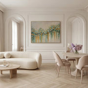 3D-Textured Art | Petal Cascade Glow - B