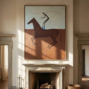 Vintage Americana Art | Galloping Rider