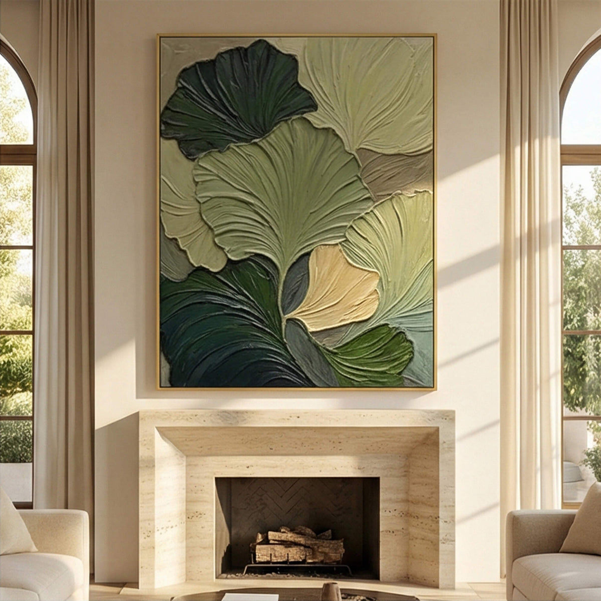 3D textured Art | Botanical Serenity