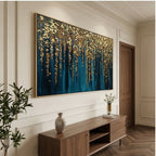 Contemporary Luxe Art | Golden Canopy Falls