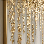 Contemporary Luxe Art | Golden Petal Falls