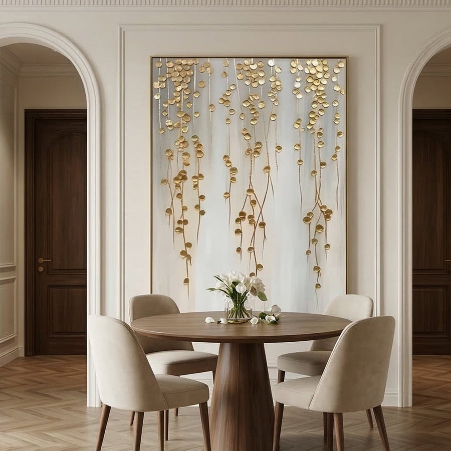 Contemporary Luxe Art | Golden Veil Drift