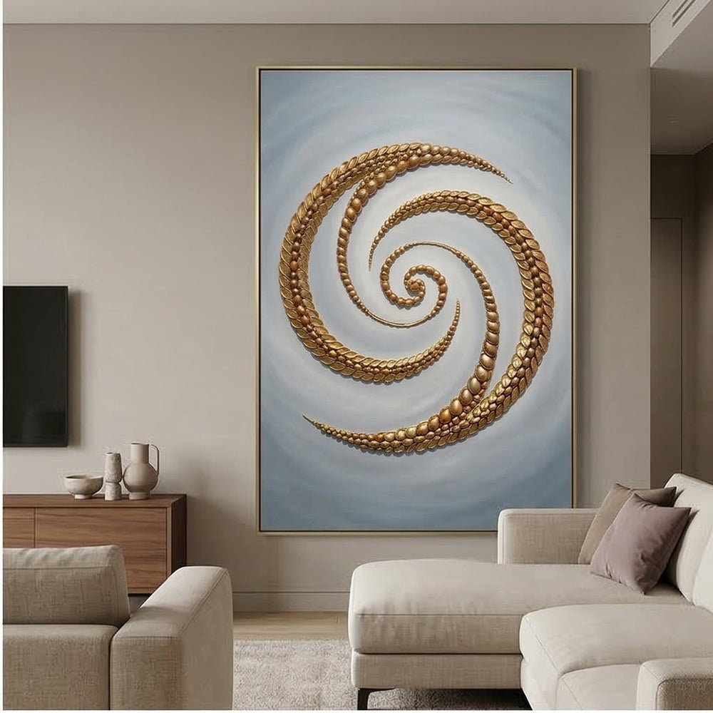 Contemporary Luxe Art | Golden Spiral Drift