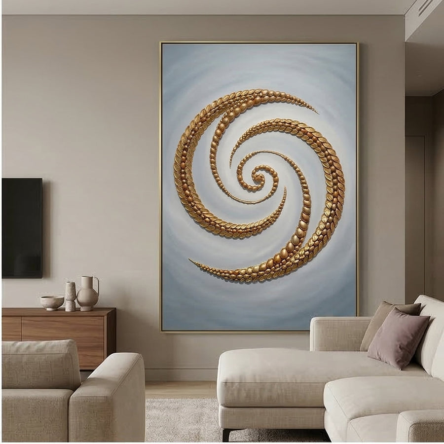 Contemporary Luxe Art | Golden Spiral Drift