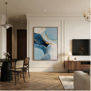 Contemporary Luxe Art | Azure Kintsugi