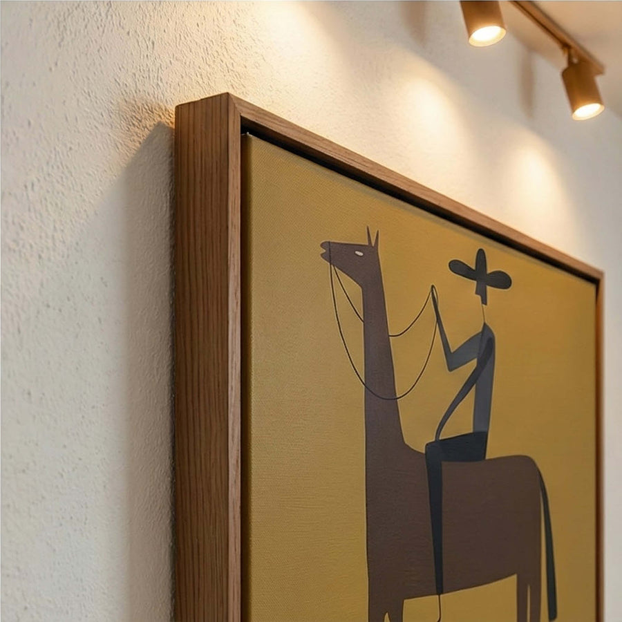 Vintage Americana Art | Golden Solitude Rider