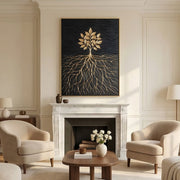 Contemporary Luxe Art | Golden Rooted Grace