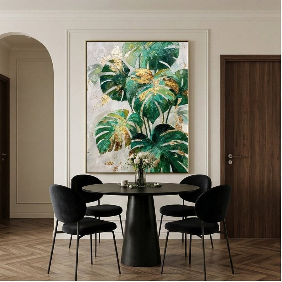 Contemporary Luxe Art | Gilded Monstera
