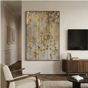 Contemporary Luxe Art | Gilded Rainfall