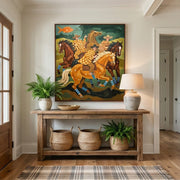 Vintage Americana Art | Checkerboard Riders