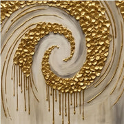 Contemporary Luxe Art | Golden Whisper Spiral