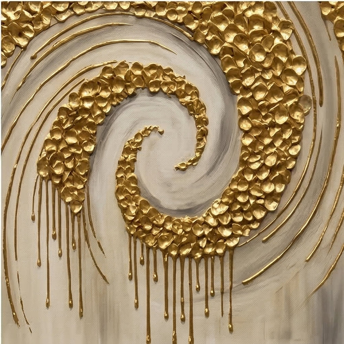 Contemporary Luxe Art | Golden Whisper Spiral