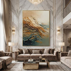 Abstract Art | Gold & Jade Rhythm