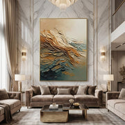 Abstract Art | Gold & Jade Rhythm