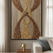 Contemporary Luxe Art | Interwoven Golden Tides