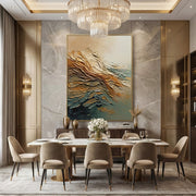 Abstract Art | Gold & Jade Rhythm