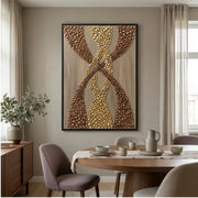 Contemporary Luxe Art | Interwoven Golden Tides