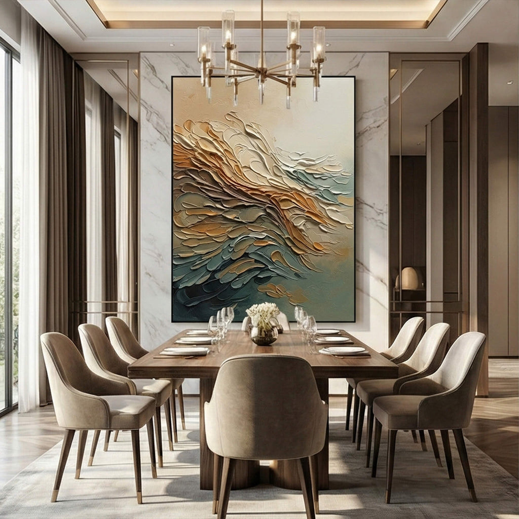 Abstract Art | Gold & Jade Rhythm