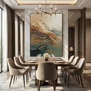 Abstract Art | Gold & Jade Rhythm