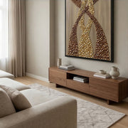 Contemporary Luxe Art | Interwoven Golden Tides