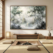 Impressionist Art | Misty Mountain Serenity