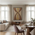 Contemporary Luxe Art | Interwoven Golden Tides