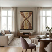Contemporary Luxe Art | Interwoven Golden Tides