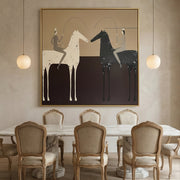 Vintage Americana Art | Rustic Duel