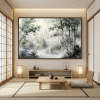 Impressionist Art | Misty Mountain Serenity