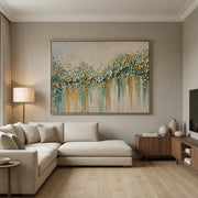 3D-Textured Art | Petal Cascade Glow - B
