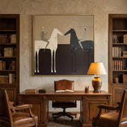 Vintage Americana Art | Rustic Duel