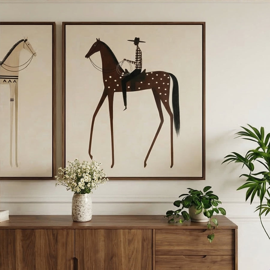 Vintage Americana Art | Prairie Echo Pair