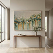 3D-Textured Art | Petal Cascade Glow - B