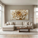 Contemporary Luxe Art | Gilded Rose Bloom