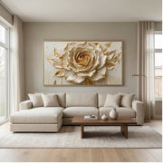 Contemporary Luxe Art | Gilded Rose Bloom