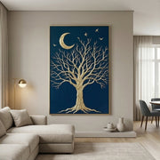 Contemporary Luxe Art | Moonlit Branch Reverie