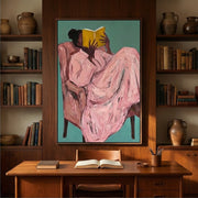 Surreal Art | Cozy-Yellow Book Reader