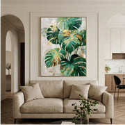 Contemporary Luxe Art | Gilded Monstera