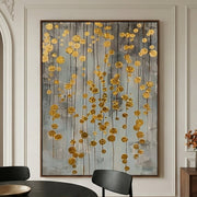 Contemporary Luxe Art | Gilded Rainfall