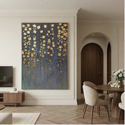 Contemporary Luxe Art | Golden Blossom Rain