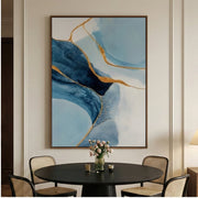 Contemporary Luxe Art | Azure Kintsugi