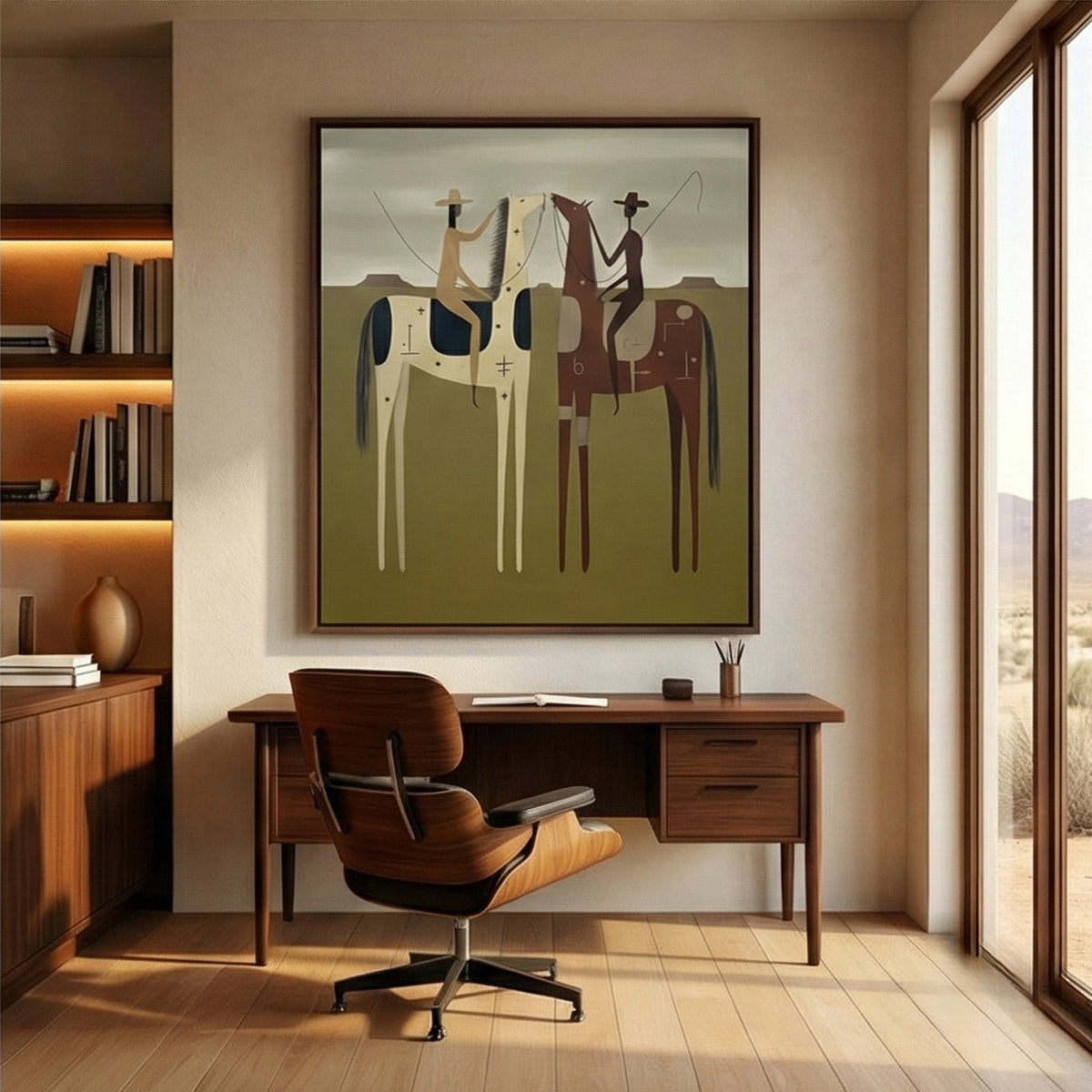 Vintage Americana Art | Prairie Encounter